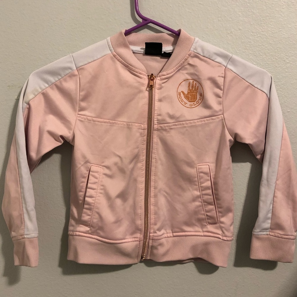 light pink and white sweater for girls